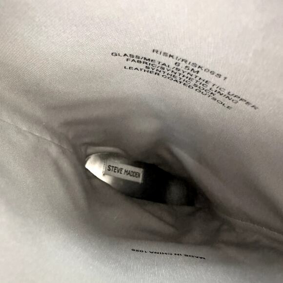 NEW Steve Madden‎ Riski Rhinestone Foldover Tall Wedge Boots in Silver Size 6.5 - Picture 10 of 10